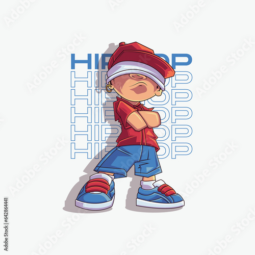 hip hop design character logo illustration.