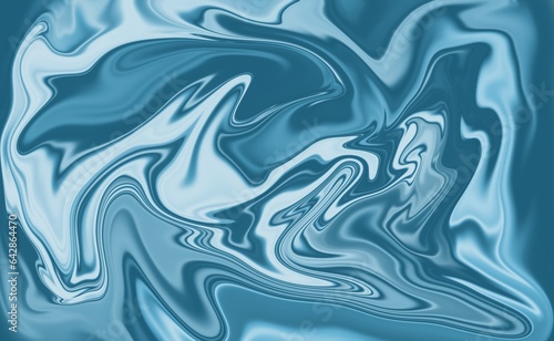Abstract texture of turquoise liquid acrylic.