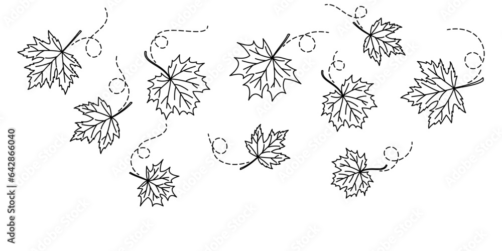 fall leaves illustration. autumn element vector