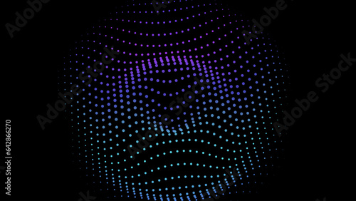 Abstract waveform net pulsating hole dots nodes banner resilience energy power big data technology explosion