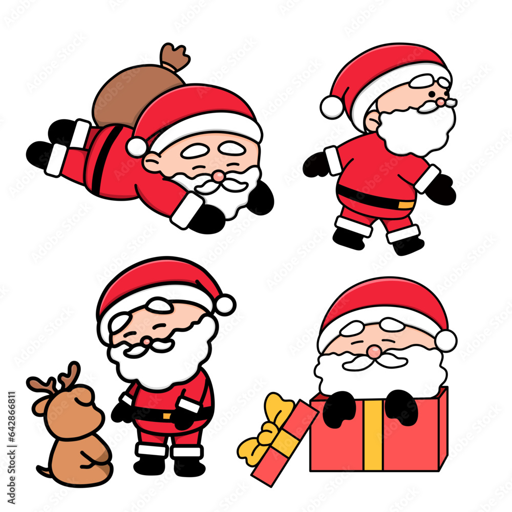 Fototapeta premium Hand drawn Christmas element collection