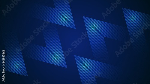 Dark blue simple abstract background with lines in a geometric style as the main element.