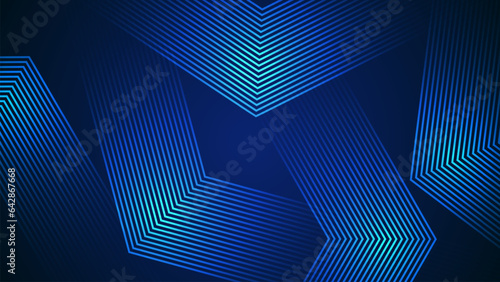 Dark blue simple abstract background with lines in a geometric style as the main element.