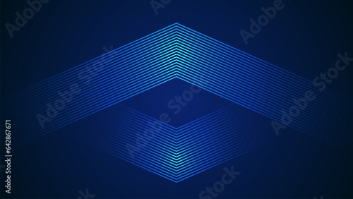 Dark blue simple abstract background with lines in a geometric style as the main element.