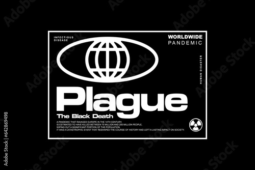 Streetwear design	 graphic concept plague modern vector file template