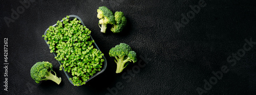 Superfood broccoli sprouts and cabbage rich in sulforaphane and antioxidants - a phytochemicals with anti cancer and anti inflammation effect photo