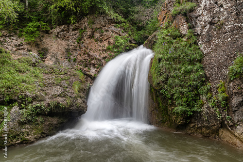 Fototapeta Naklejka Na Ścianę i Meble -  Beautiful summer mountain landscape with waterfall