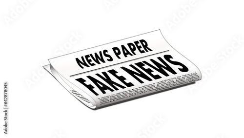 A False News Headline Featured on a Newspaper, fake news