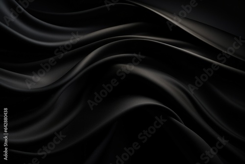 Satin texture black color abstract empty background.