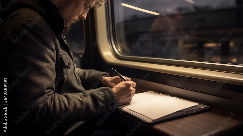 high speed train, Travel Journaling: An image of an adult passenger ...