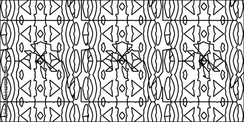 White background with striped shapes. Texture with figures from lines.Line shape design.Abstract background for web page, textures, card, poster, fabric, textile. Monochrome graphic repeating design. 