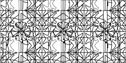 White background with striped shapes. Texture with figures from lines.Line shape design.Abstract background for web page, textures, card, poster, fabric, textile. Monochrome graphic repeating design. 