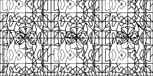 White background with striped shapes. Texture with figures from lines.Line shape design.Abstract background for web page, textures, card, poster, fabric, textile. Monochrome graphic repeating design. 