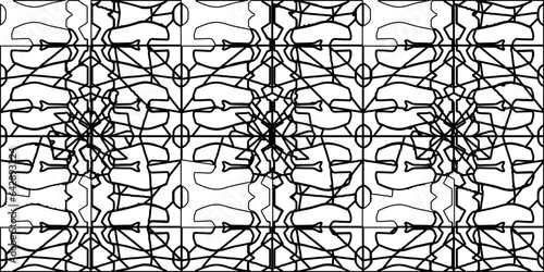 White background with striped shapes. Texture with figures from lines.Line shape design.Abstract background for web page, textures, card, poster, fabric, textile. Monochrome graphic repeating design. 