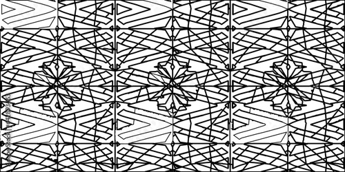 White background with striped shapes. Texture with figures from lines.Line shape design.Abstract background for web page, textures, card, poster, fabric, textile. Monochrome graphic repeating design. 