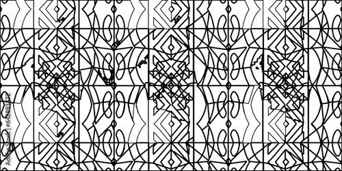 White background with striped shapes. Texture with figures from lines.Line shape design.Abstract background for web page, textures, card, poster, fabric, textile. Monochrome graphic repeating design. 