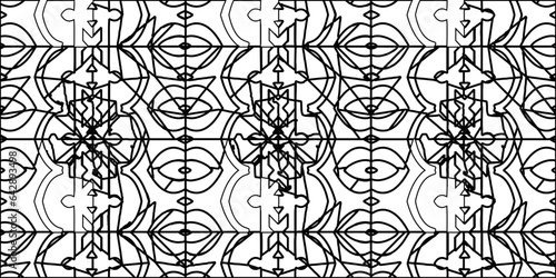 White background with striped shapes. Texture with figures from lines.Line shape design.Abstract background for web page, textures, card, poster, fabric, textile. Monochrome graphic repeating design. 