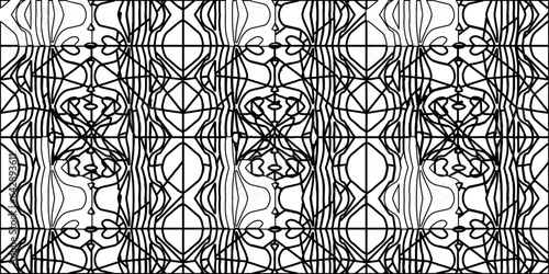 White background with striped shapes. Texture with figures from lines.Line shape design.Abstract background for web page, textures, card, poster, fabric, textile. Monochrome graphic repeating design. 