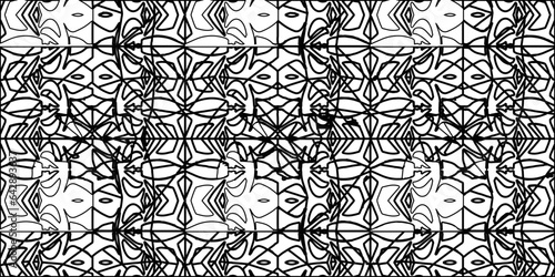 White background with striped shapes. Texture with figures from lines.Line shape design.Abstract background for web page, textures, card, poster, fabric, textile. Monochrome graphic repeating design. 