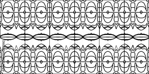 White background with striped shapes. Texture with figures from lines.Line shape design.Abstract background for web page, textures, card, poster, fabric, textile. Monochrome graphic repeating design. 