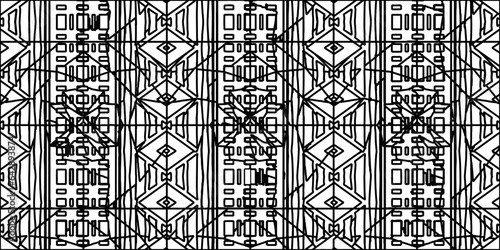 White background with striped shapes. Texture with figures from lines.Line shape design.Abstract background for web page, textures, card, poster, fabric, textile. Monochrome graphic repeating design. 