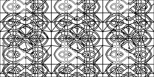 White background with striped shapes. Texture with figures from lines.Line shape design.Abstract background for web page, textures, card, poster, fabric, textile. Monochrome graphic repeating design. 