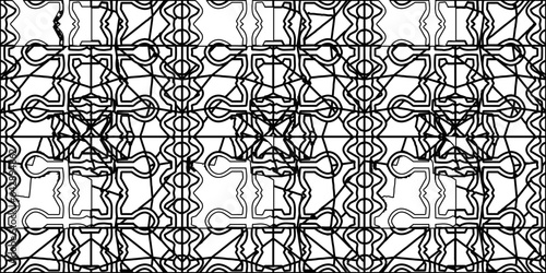 White background with striped shapes. Texture with figures from lines.Line shape design.Abstract background for web page, textures, card, poster, fabric, textile. Monochrome graphic repeating design. 