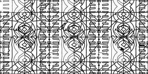 White background with striped shapes. Texture with figures from lines.Line shape design.Abstract background for web page, textures, card, poster, fabric, textile. Monochrome graphic repeating design. 