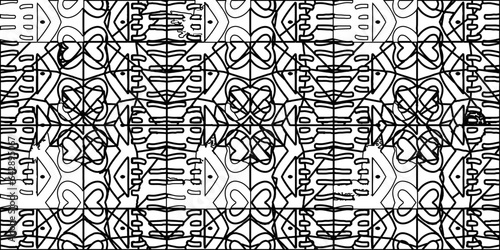 White background with striped shapes. Texture with figures from lines.Line shape design.Abstract background for web page, textures, card, poster, fabric, textile. Monochrome graphic repeating design. 