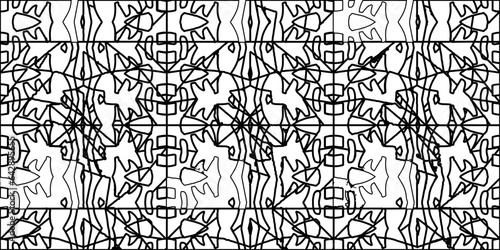 White background with striped shapes. Texture with figures from lines.Line shape design.Abstract background for web page, textures, card, poster, fabric, textile. Monochrome graphic repeating design. 