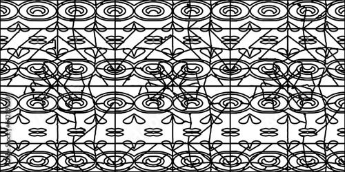 White background with striped shapes. Texture with figures from lines.Line shape design.Abstract background for web page, textures, card, poster, fabric, textile. Monochrome graphic repeating design. 