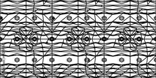 White background with striped shapes. Texture with figures from lines.Line shape design.Abstract background for web page, textures, card, poster, fabric, textile. Monochrome graphic repeating design. 