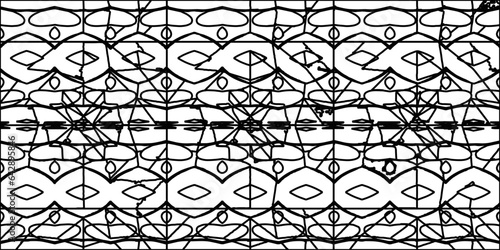 White background with striped shapes. Texture with figures from lines.Line shape design.Abstract background for web page, textures, card, poster, fabric, textile. Monochrome graphic repeating design. 