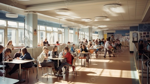 Fotografija Children in the cafeteria