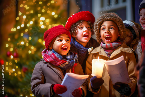 Singing Christmas carols