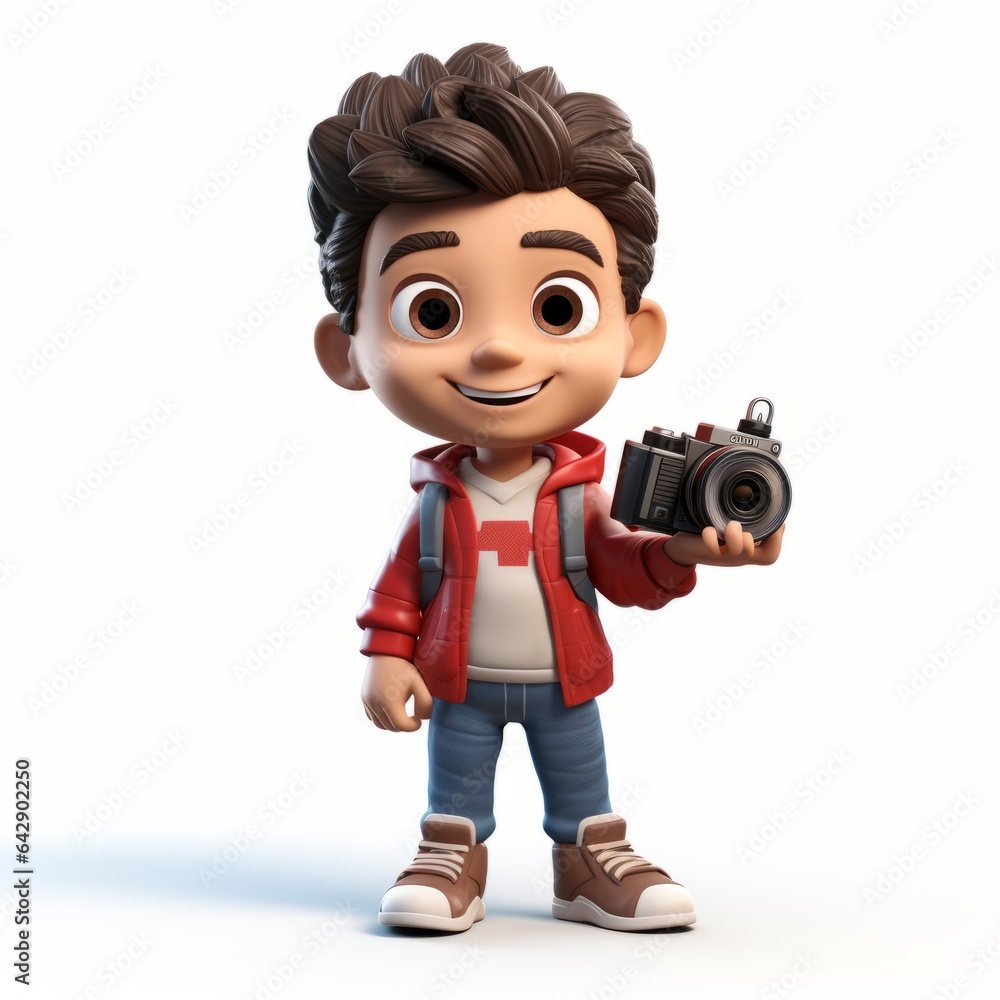 Captivating YouTube Adventures: A Camera-Wielding Creator Introduces 3D Realistic Illustrations on a Captivating YouTube Adventures: A Camera-Wielding Creator Introduces 3D Realistic Illustrations on a
