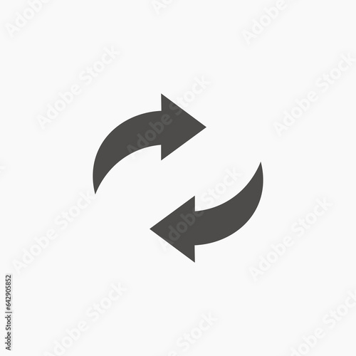 Arrow, reload, refresh, direction, rotate, rotation, update icon vector isolated