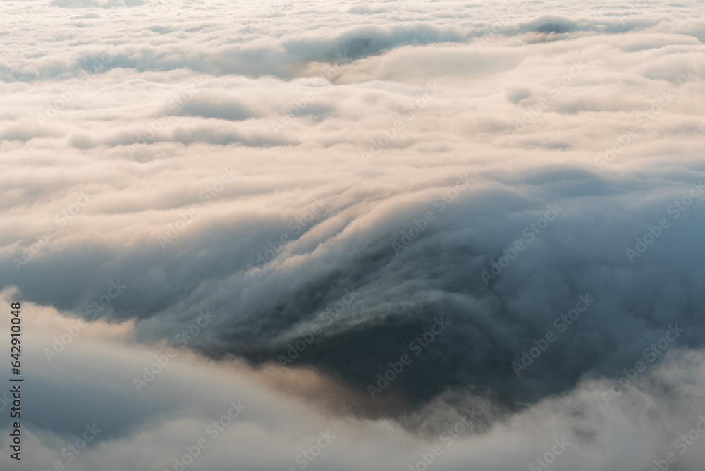 clouds over the mountains