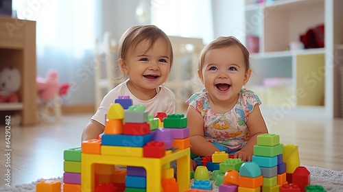 children playing with blocks