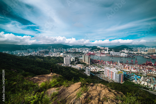 panorama of the hong kong city