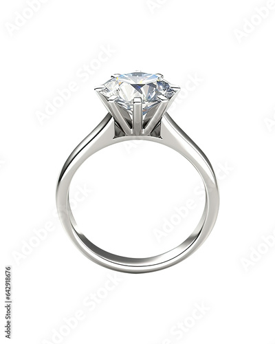 Engagement ring isolated on transparent background