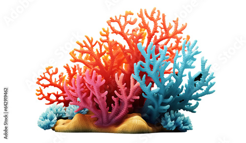 Coral reef isolated on transparent background