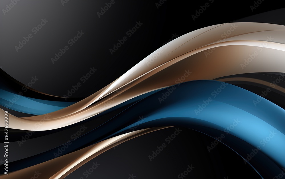Obraz premium Elegance in Motion Crafting Mesmerizing Metallic Fluid Waves for Dynamic Backgrounds Merging Metal and Flow Designing Captivating Fluid Waves in Metallic Background Art
