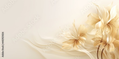 Beautiful abstract beige transparent floral design background. beautiful Generative AI AIG32