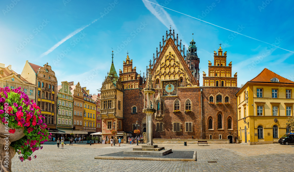 Town Hall in Wroclaw - obrazy, fototapety, plakaty 