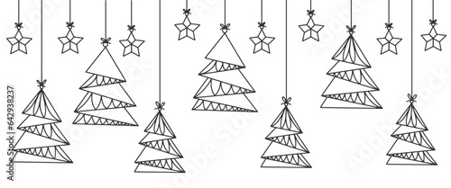 Christmast tree vector pattern background