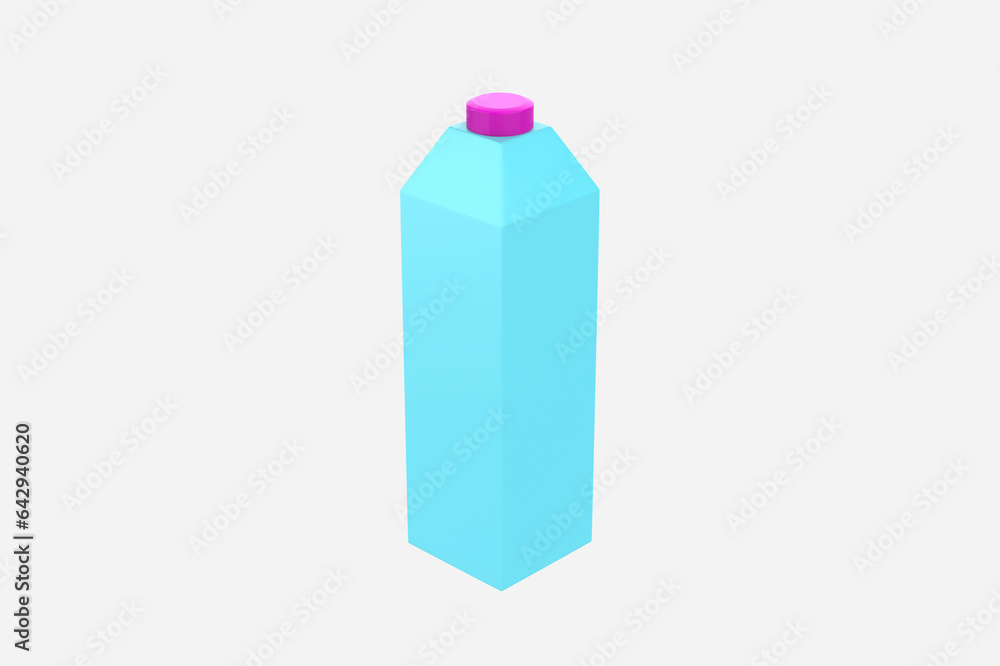 Juice or milk Carton Box Mockup Isolated On White Background. 3d illustration Juice or milk Carton Box Mockup Isolated On White Background. 3d illustration