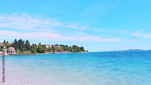 the clear blue sky of the Zadar Adriatic sea