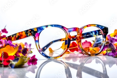 Buntes, modernes und lebensfrohes Brillengestell