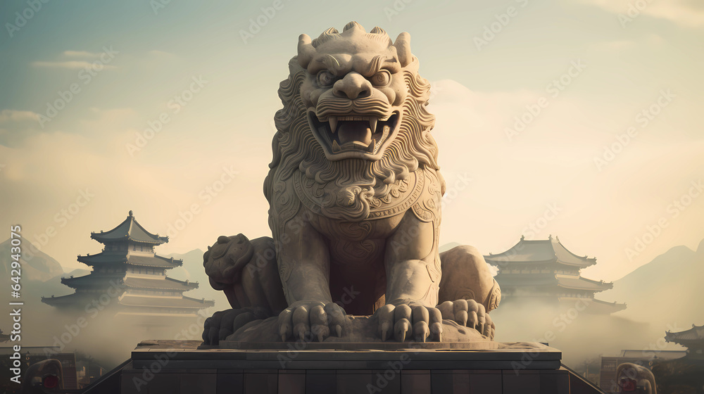 Illustration of the Chinese Guards Leo